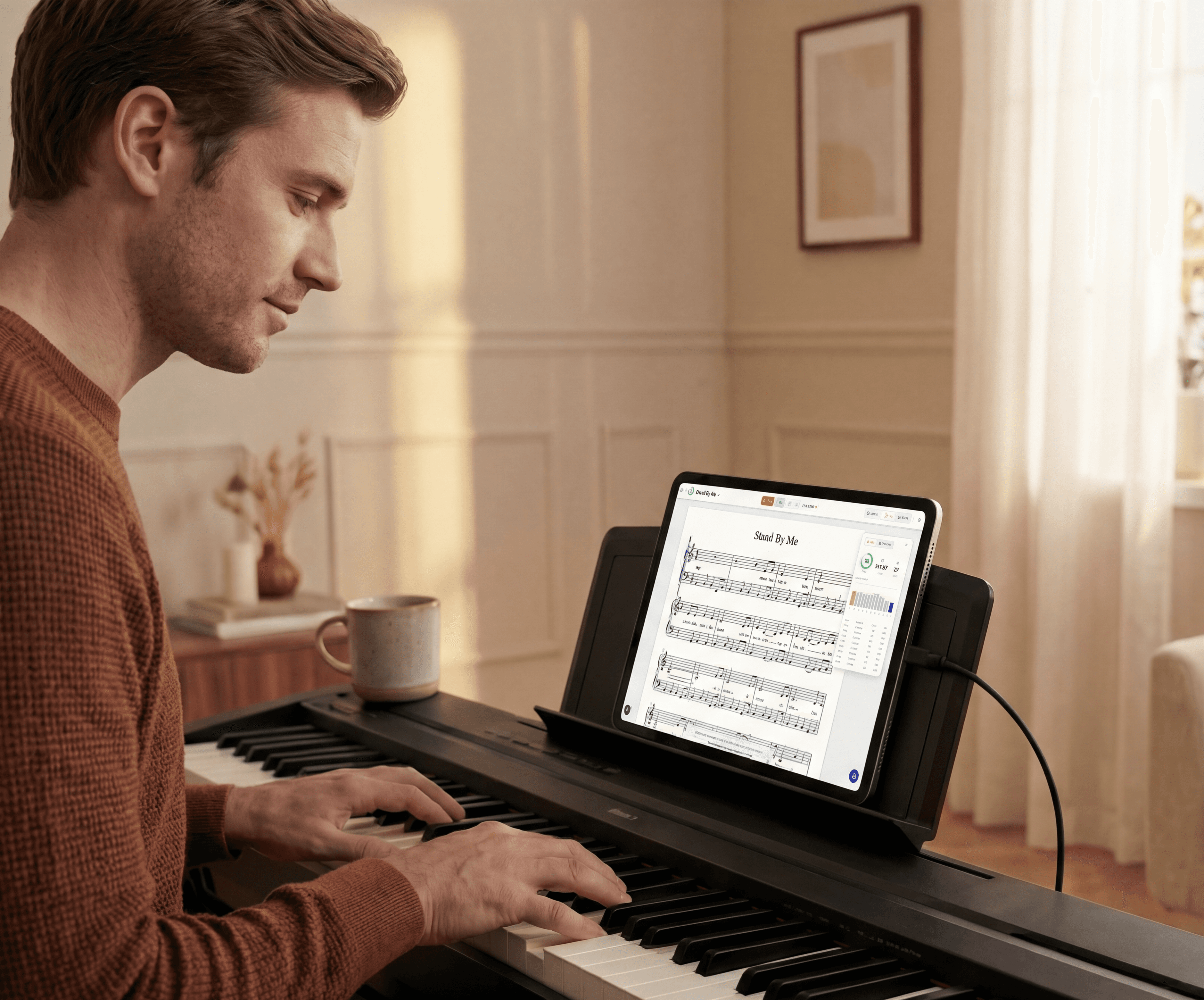 Piano practice with MasterPiano